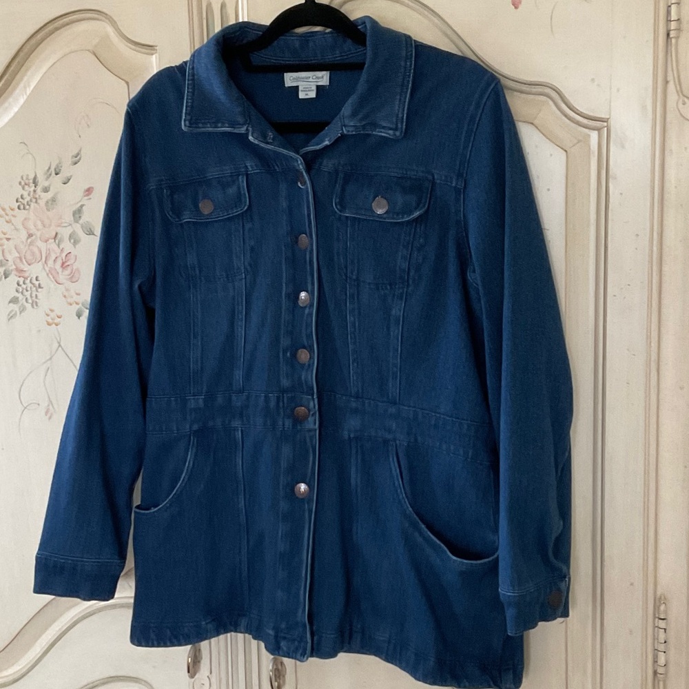 Coldwater Creek Dark Blue Jean Jacket